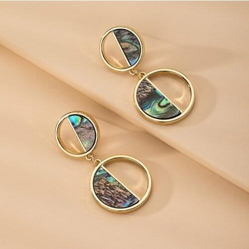 European American Wind Contracted Earring Design Style Fashion Temperament Shell Personality Trend Stud Earrings