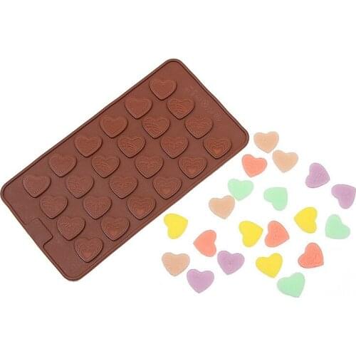 Brand New Love Heart Shaped Chocolate Mould Cake Tools Candy Mold Silicone Bakeware Cupcake Cake Topper D637
