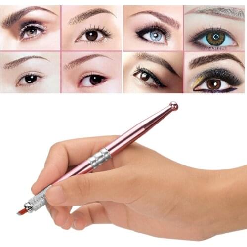 Eyebrow Tattoo Pen Microblading Eyebrow Pencil With A Micro-Fork Tip Applicator Creates Natural Looking Brows Makeup Supplies