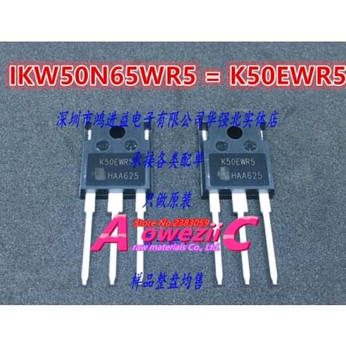 Aoweziic 2018+ 100% new imported original IKW50N65WR5 K50EWR5 TO-247 IGBT single-transistor power transistor 50A 650V