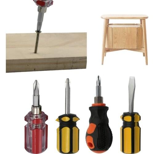 Mini 1 Piece Radish Head Screw Driver Red Dual/ Yellow Single Cross/Yellow Single Flat Head/ Screwdriver Dual
