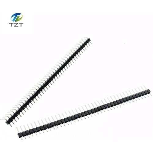 10pcs 1x40 Double row spacing of 2.54 MM curved needle +10pcs 1x40 Single Row Male 2.54 Breakable Pin Header