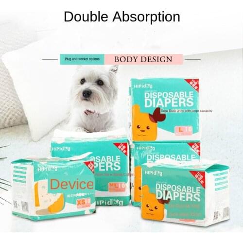 10pcs/Pack)Disposable Dog Diaper Strong Absorb Water Pet Nappies Safe Sanitary Napkin Physiological Pants For Dog Girl Boy