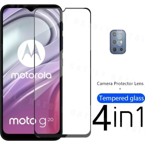 2.5D Screen Protector For Motorola Moto G20 Tempered Glass 9H Phone Film For Moto G20 Protective Camera Lens Film For Moto G20