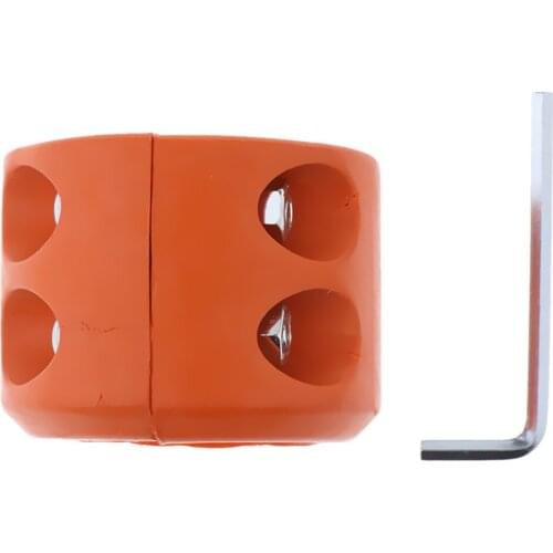 2pcs Rubber Winch Stopper Cable Saver with Wrench for ATV UTV Winches - Prevent Pulling, Bouncing & Fraying - Orange & Black