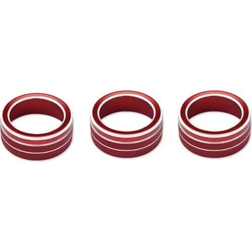 3 Pcs AC Air Conditioning Knob Cover for Honda 10Th Accord 2018 2019 Air Conditioner Button Decoration Ring Cover
