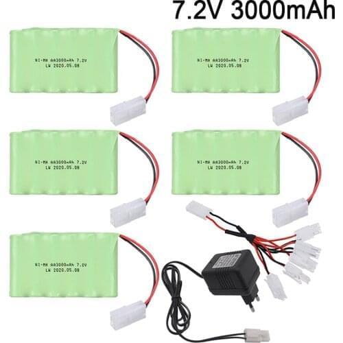 3000mah 7.2v Battery For Rc toys Car RC Tanks RC Truck RC Robots Gun Battery NiMH AA 7.2v 2400mah Batteries Pack For Rc car