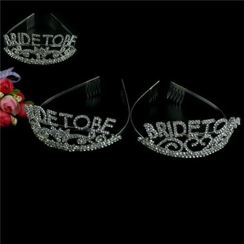 Sparkle tiara Bride to Be Bridal Shower Supply Bachelorette Hen Party Crown