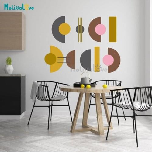 Boho Color Block Modern Home Scandinavian Designed Abstract Decor Living Room Bedroom Removable Vinyl Wall Sticker BD755