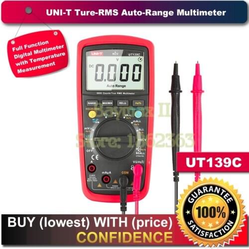 UNI-T UT139C True RMS 2.6" LCD Digital Multimeter Electrical Handheld Tester Multimetro LCR Meter Ammeter Multitester