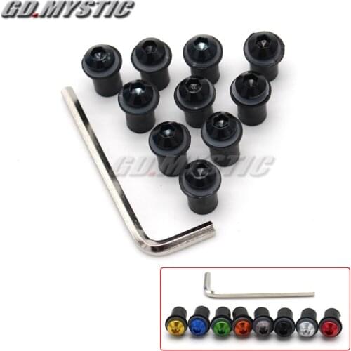 For HONDA cbr 600 rr/f4i/f4 vfr 800 steed cbr1000rr cb1000r cbr600rr Motorcycle Windshield Bolts Screw Nut Fastener Kit 5mm 10Ps