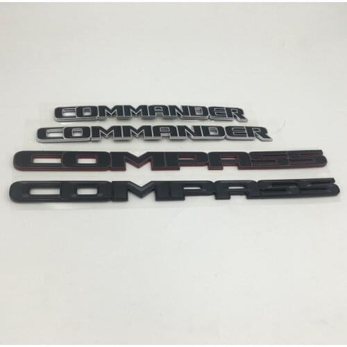 For Jeep Grand Commander Compass Rear Trunk Emblem Side Door Fender Logo Badge Sign Symbol