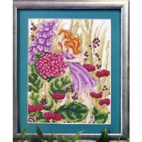 Top Quality Beautiful Lovely Counted Cross Stitch Kit Purple Autumn Angel Fairy Flower Flowery Floral