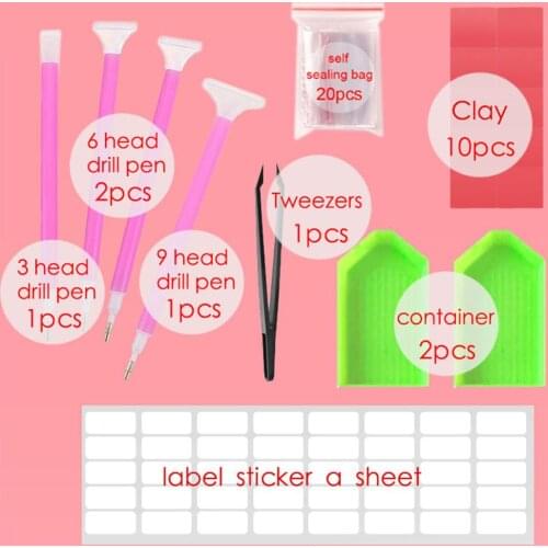 Multi-function DIY Diamond Painting Tools Stitch Kits Embroidery Painting Accessories Point Sticking Drill Pen Tools Set