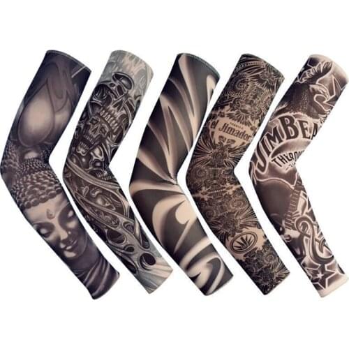 New Style High Quality Breathable Warm Soft Cooling Tattoos Arm Sleeves Cover UV Sun Protection Basketball Golf Equipment#277525