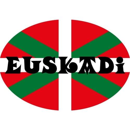Oval sticker Banner with text Euskadi