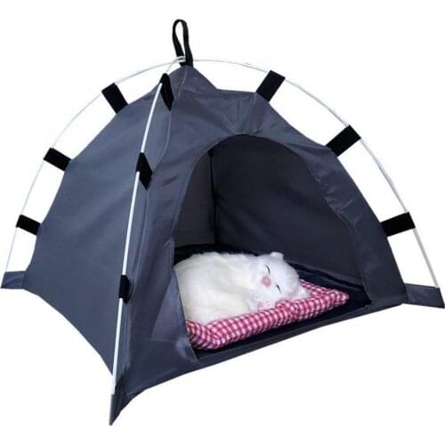 Portable Foldable Oxford Cloth Cute Pet Tent Convenient Washable Teepee Puppy Cat For Dog Puppy Excursion Outdoor Indoor
