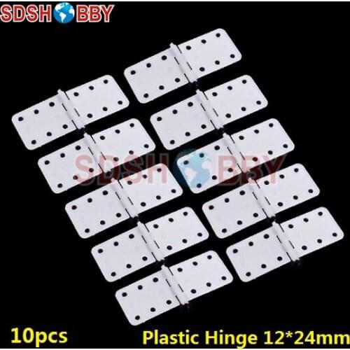 10pcs Plastic Pinned Hinges W12xL24mm for Nitro / Gasoline Airplanes