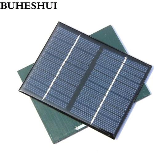 BUHESHUI 1.5W 12V Solar Cell Polycrystalline Solar Panel Module DIY Solar Charger Education kits 50pcs Wholesale Free Shipping