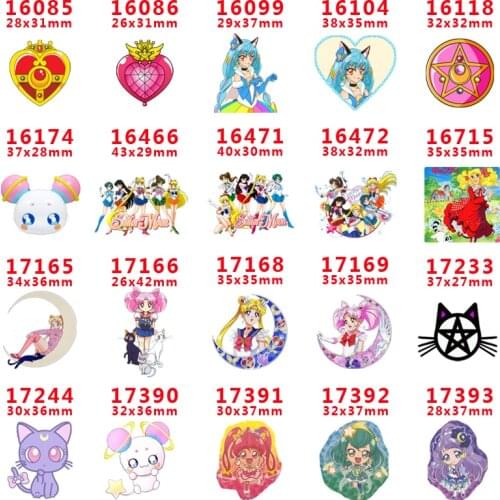 DIY Craft Supplies Sewing Accessories Cartoon Printed Planar Resins Mold 30 Pieces. PR-16085