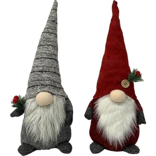 Non-woven Fabric Christmas Gnomes Doll Toys Dwarf Decor Party Favor Red Long Hat M6CE