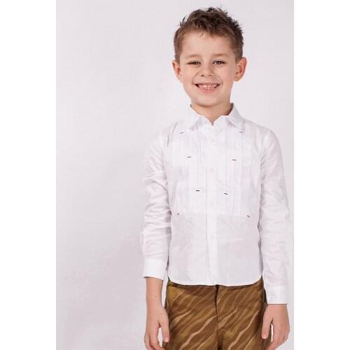 Boys Shirts Long Sleeved Cotton Patchwork Pockets School Shirts Blouse Buttons Shirt Turn Down Collar Blouse Casual 8 10Y 4J0000