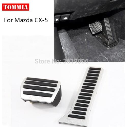 Tommia For Mazda CX-5 13-16 Pedal Cover Fuel Gas Brake Foot Rest Housing No Drilling Car-styling
