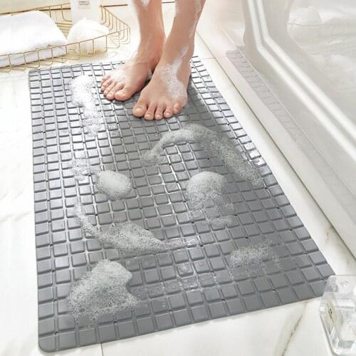 PVC Bathtub Non-slip Bathroom Mat Waterproof Rectangle Simple Bathing Shower Mats with Suction Cup Home Decor Tapis De Bain