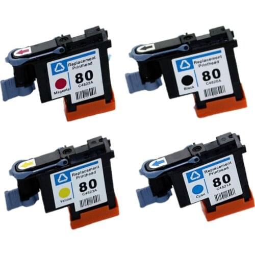 YLC 1set 4 colors C4820A C4821A C4822A C4823A for HP80 printhead for HP Designjet 1000 1000plus 1050 1055 for HP80 printer