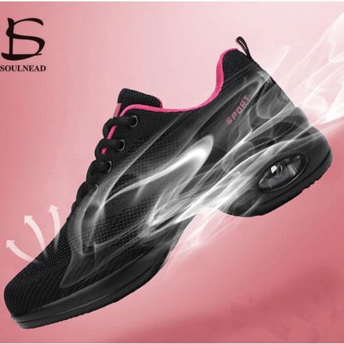 Women Jazz Dance Shoes Dance Sneakers Female Girls Soft Outsole Breath Mesh Ladies Fitness Modern Practice Sports Dancing Shoes