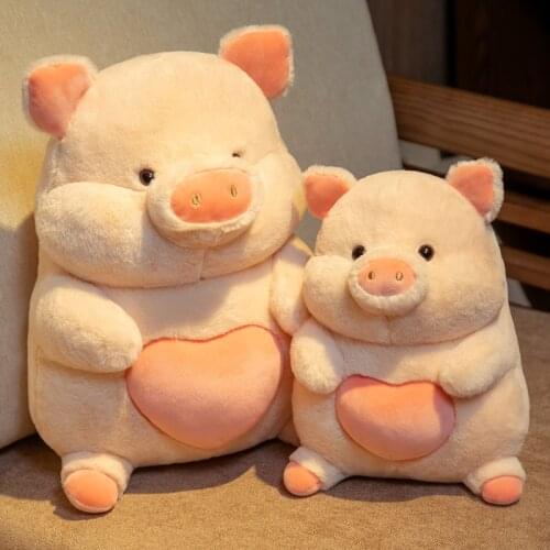 1PC 25/35/45cm Squishy Pig With Heart Plush Doll Pink Stuffed Pillow Lovely Soft Piggy Animal Toy Kids Girl Baby Birthday Gift