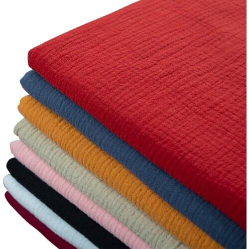 130cm*50cm double gauze baby childrens cotton fabric dress clothes texture crepe cotton linen baby cotton yarn fabric