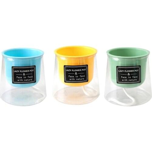 2-Layer Plant Pot Self-watering Pots With Water Container Decorative Flower Pot