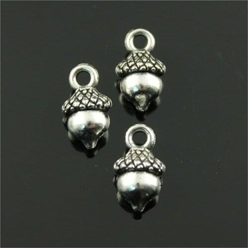 20pcs 3 Colors 3D Pine Nuts Acorn Pendant Charms For Jewelry Making 3D Acorn Charms Charm Acorn 7x13mm