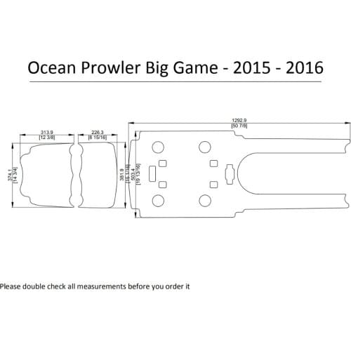 2015 - 2016 Ocean Prowler Big Game Kayak Boat EVA Decking Mat Pads Kit 1/4"