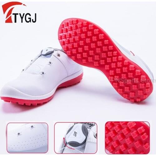 2021 New Waterproof Golf Shoes Women Outdoor Spikes Golf Sneakers Ladies Sport Golfing Shoes Women Athletic Sneakes Knob Buckle