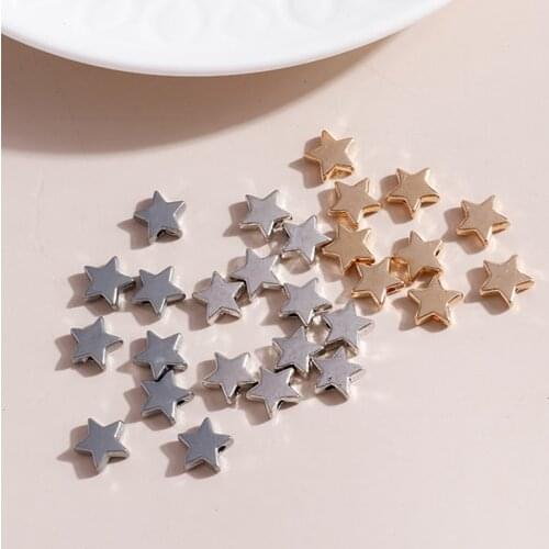 50pcs/lot 10*10mm Trendy Zinc Alloy Moon Star Charms Beads Fit Bracelets Pendants Necklaces DIY Decoration Jewelry Making