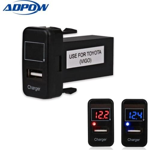 5V 2.1A Car USB Interface Socket Charger USB Audio Input Socket Use For TOYOTA Car Cigarette Lighter USB Socket Adapter