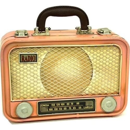 Antique Decor Metal Suitcase Vintage Radio Creative Box Retro Trinket Miniature Gift Nostalgic Handmade Hand Painted Quality