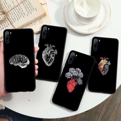 Medical Human Organs Brain Meridian Art Phone Cases For Huawei P40 P20 P30 lite Pro P Smart 2019 Mate 40 20 10 Lite Pro Nova 5t