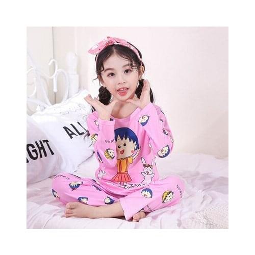 Kids Pajamas 2020 Autumn Girls Boys Sleepwear Nightwear Baby Clothes Cartoon Printed Pajama Sets Childrens Pyjamas Lounge