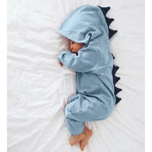 Baby bodysuit Newborn Infant Baby Boy Girl Dinosaur Hooded Romper Jumpsuit Outfits Clothes зимнее пальто TELOTUNY 2020