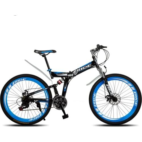 Mountain Bike 24 Inch 21/24/27/30 Speed Folding Mountain Bicycle Double Disc Brake 2019 New Suitable for Adults