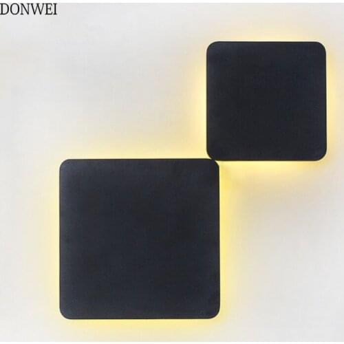 Indoor Square LED Wall Lamp Living Room Decoration Wall Light 12W 16W Aluminum Home Lighting Fixture Loft Stair Light AC90-260V