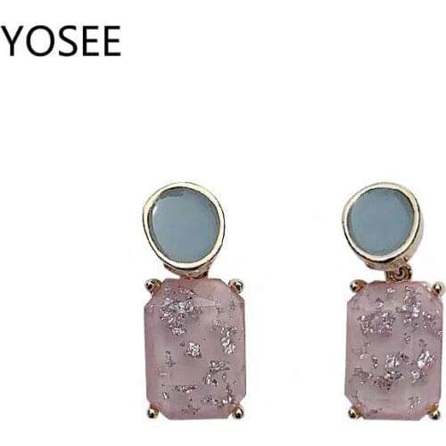 Small Fresh Sugar-colored Acrylic Earrings