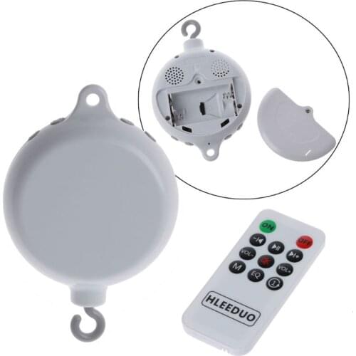 35 Songs Baby Mobile Crib Bed Bell Toy Support TF Card Music Box with Remote Control Bell Crib Toy