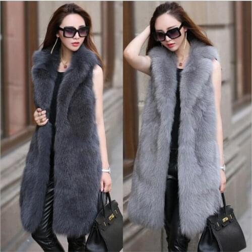 MSAISS Big Size S-6XL 2017 Fashion Faux Fox Fur Winter Long Lady Fur Coat Woman Warm Artifical Fox Fur Coats Female Ladies Fur