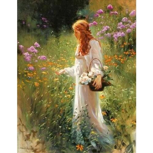 Defloration girl Cross Stitch Kits Oil Painting Needlework Embroidery Crafts 14ct Unprinted DIY Arts Handmade Home Decor