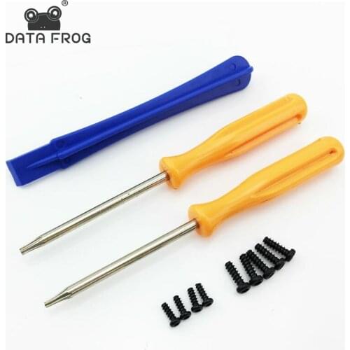 Data Frog Repair Tools Kit for Xbox One X/Slim/Elite Gamepad Controller Torx T8 T6 Screwdriver with Screws Crowbar for Xbox One
