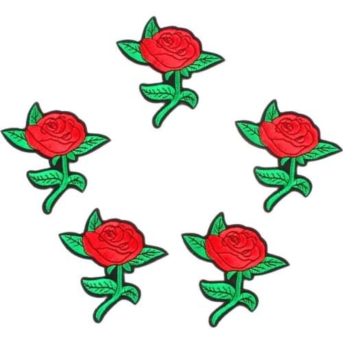 10pcs Embroidered Flower Patches Iron On Stickers For Garments Accessories DIY Sewing Jeans Bags Shirts Backpack Badge Appliques